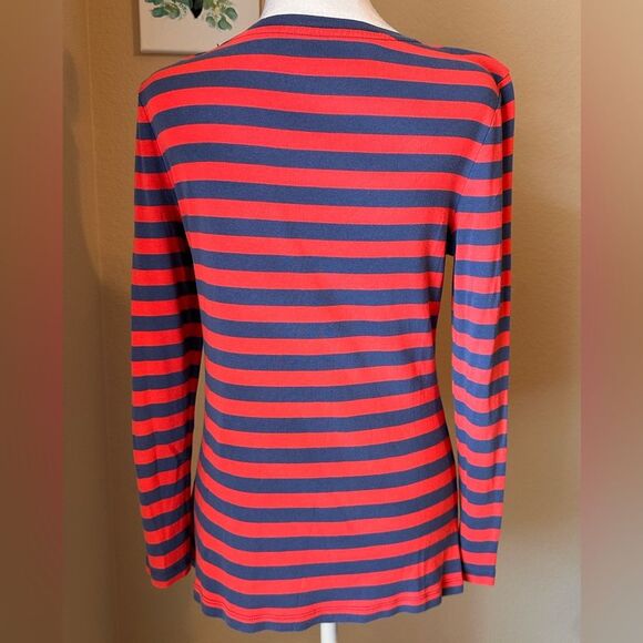GAP Red and Blue Striped Long Sleeve Top - Picture 4 of 5